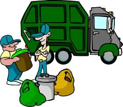 Garbage Truck and Workers Clip Art